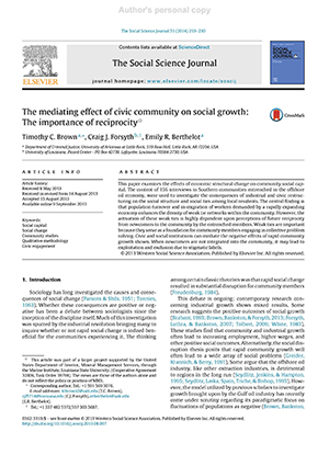 The mediating effect of civic community on social growth: The importance of reciprocity